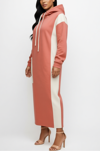 HOODY - PINK/BEIGE - DRESS
