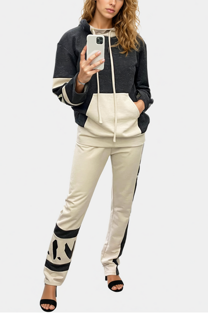 HOODY - BEIGE/GREY - PANTS