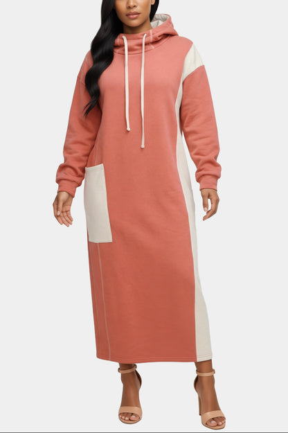 HOODY - PINK/BEIGE - DRESS