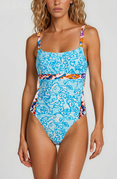 Ocean Blue - Print - One-Piece Swimsuit