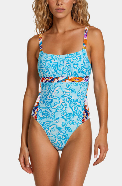 Ocean Blue - Print - One-Piece Swimsuit