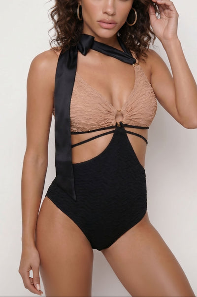 Nude Noir – Nude/Black – Swimwear One piece