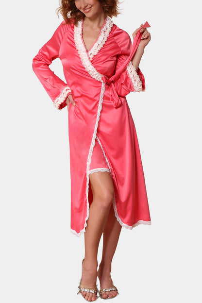 ANDREA - PINK/MILK -ROBE LONG