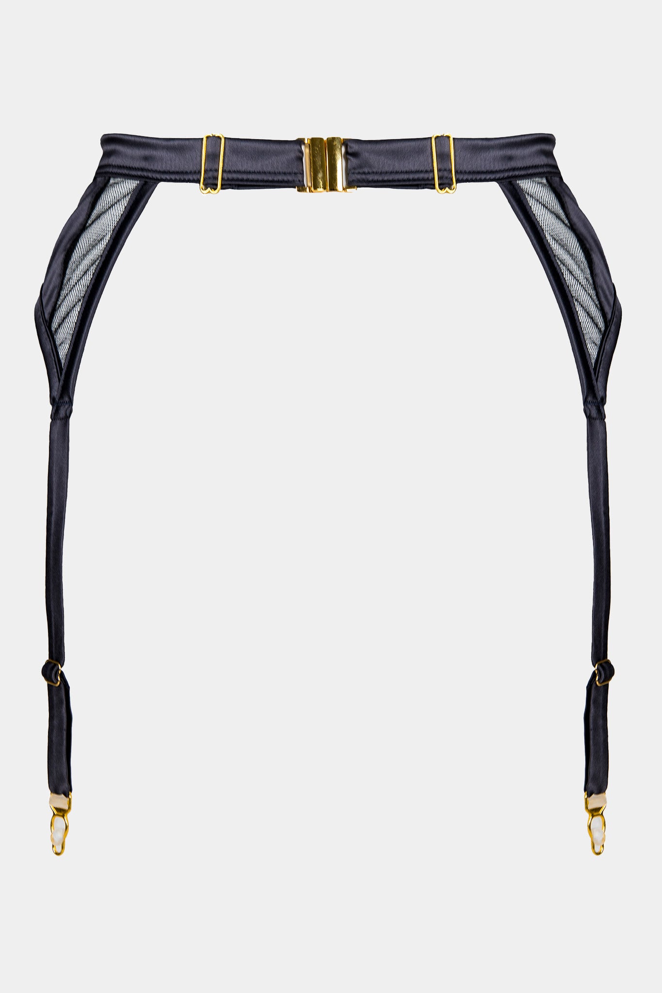 SUSPENDER BELT - ROYAL SAPPHIRE - GREY