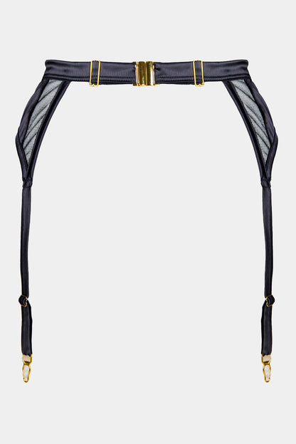 SUSPENDER BELT - ROYAL SAPPHIRE - GREY