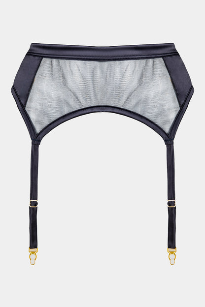 SUSPENDER BELT - ROYAL SAPPHIRE - GREY