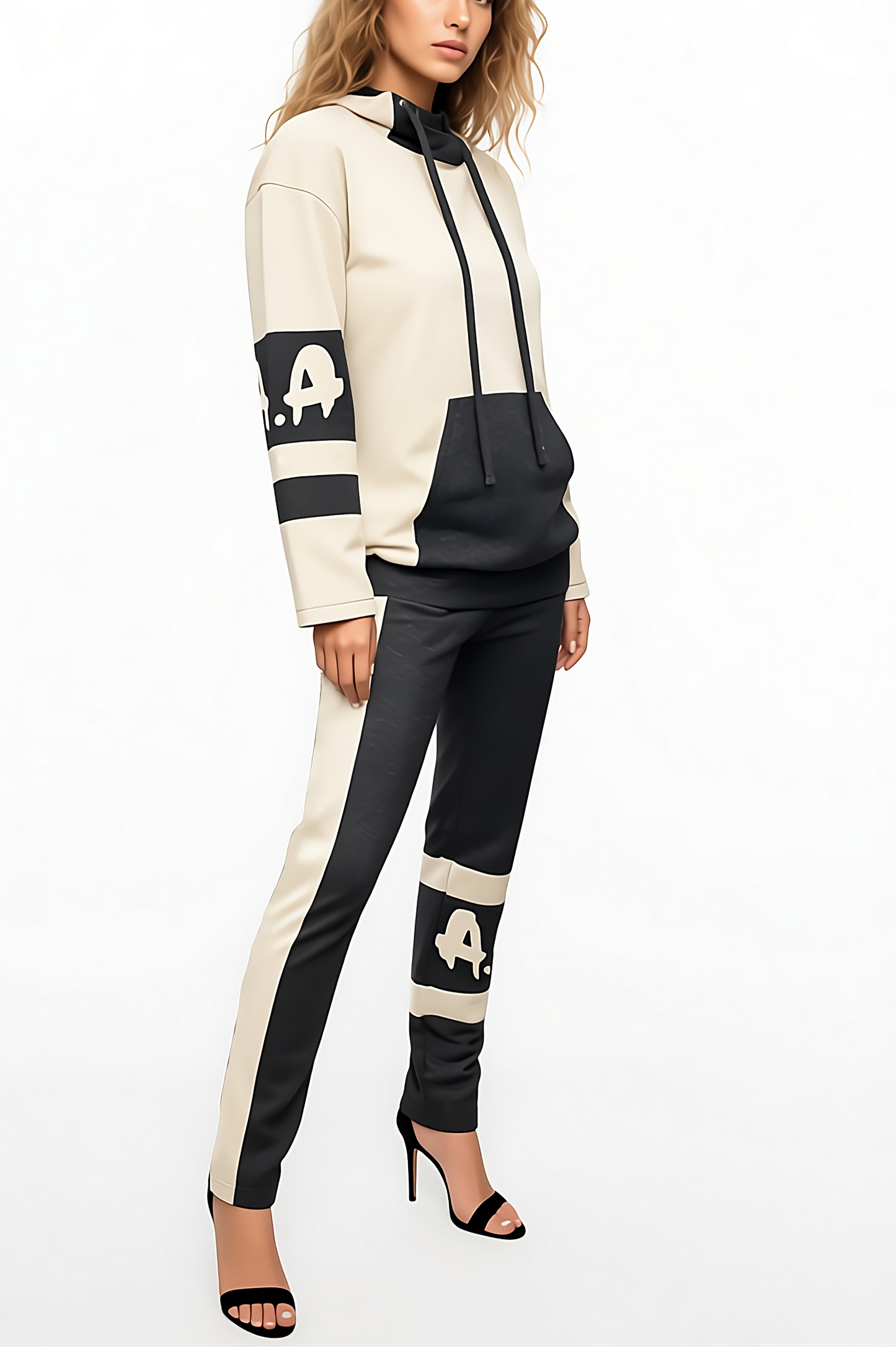 HOODY - GREY/BEIGE - PANTS